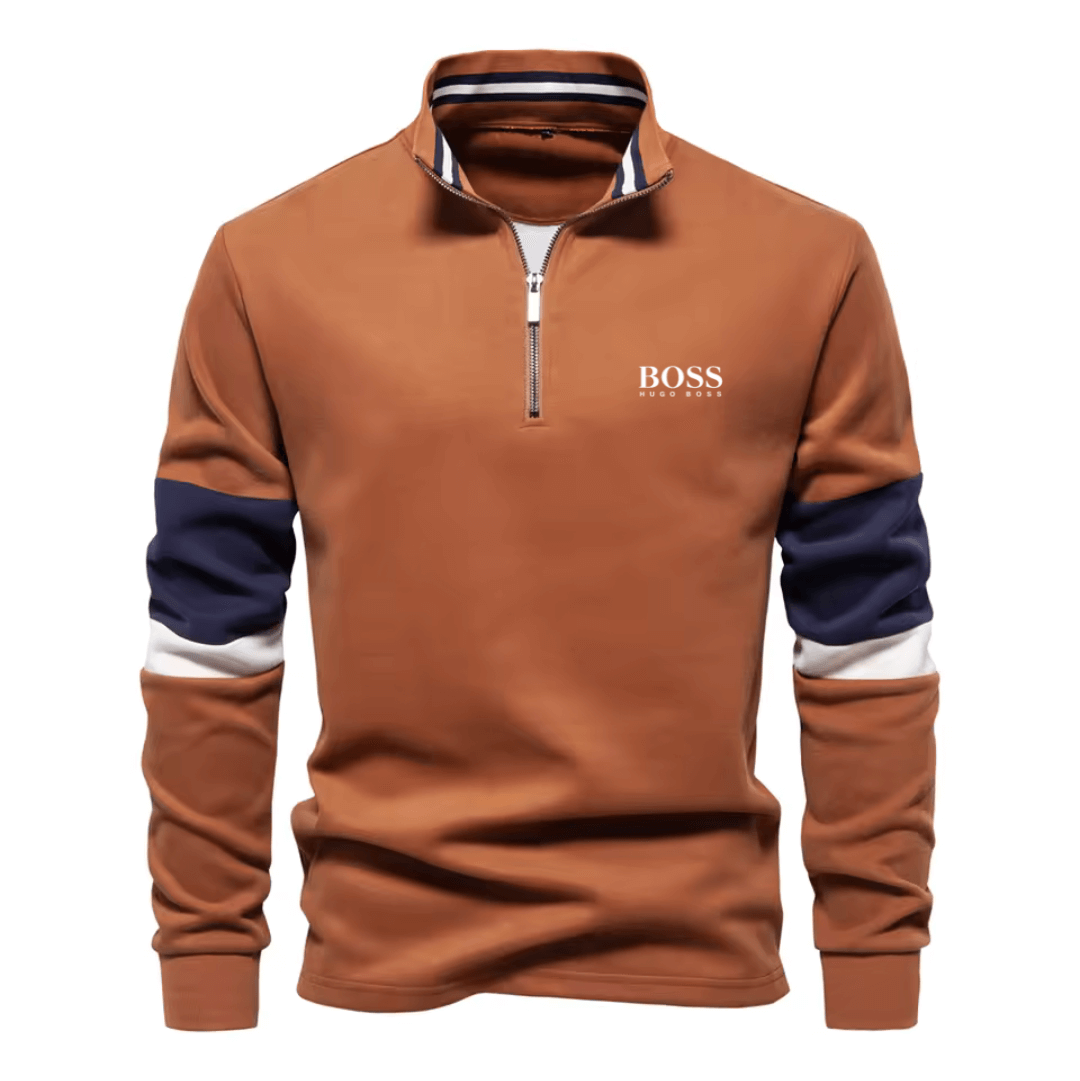 BOSS™ Mock Neck Quarter Zip Sweatshirt