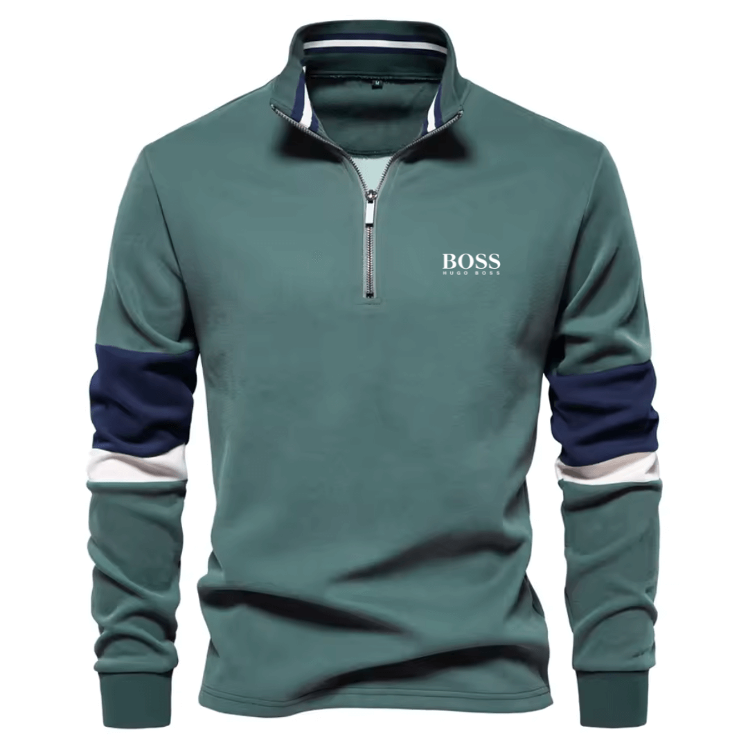 BOSS™ Mock Neck Quarter Zip Sweatshirt